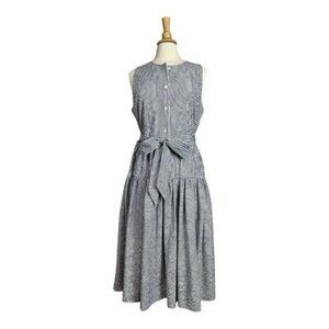 Alex Marie Navy and White Striped Sleeveless Maxi Dress